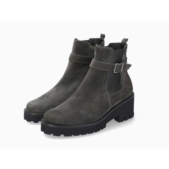 Mephisto Women's Fauve Wedge Boots Ankle Zip Bootie Carbon Velvet Suede Size 10 - Picture 3 of 7